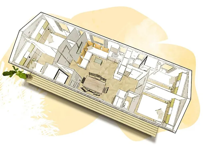Camping Mobil Avec Terrasse - 9 Pers. - Api-1-52-2044 *